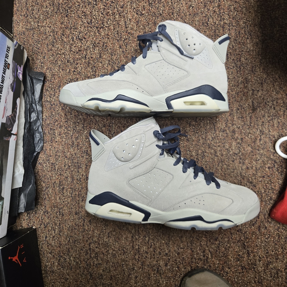 Size 13 Jordan 6 OG Retro Georgetown Grey Navy Blur Shoes VNDS WORN 3X OG All